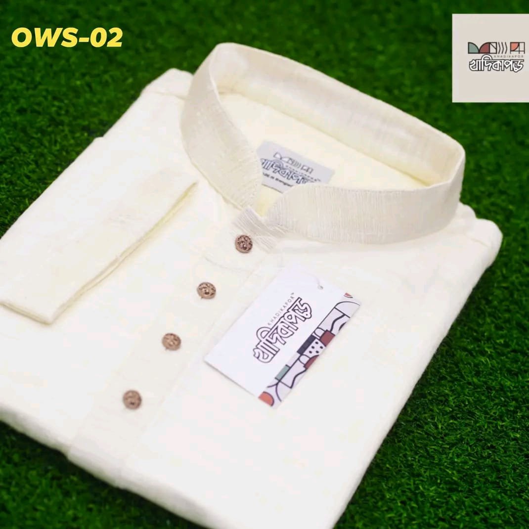 অফ-হোয়াইট খাদি পান্জাবি OWS-02